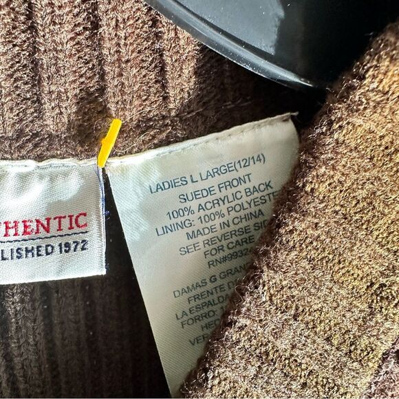 Vintage Faded Glory Brown Ribbed Sweater - Picture 3 of 6